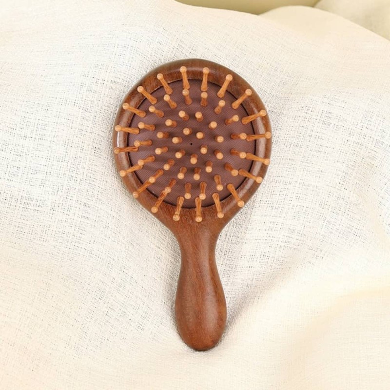 Sandalwood Mini Wooden Hair Brush Detangling Comb