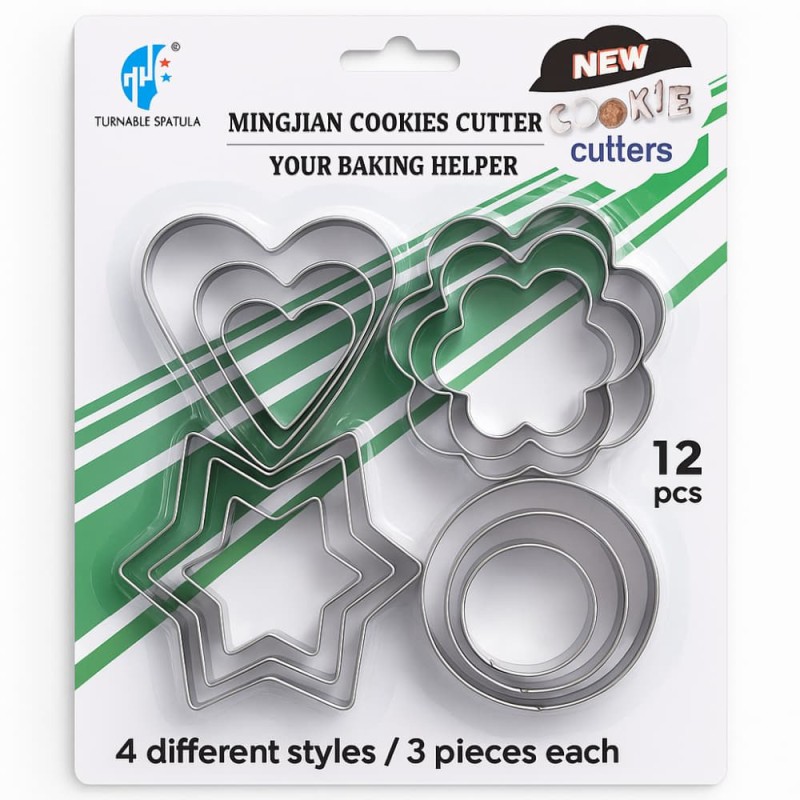 Premium Mingjian Cookies Cutter Baking Helper 12pcs Set