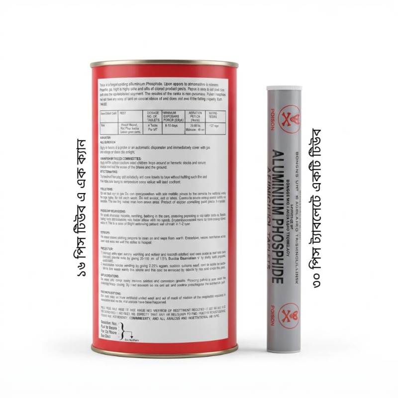 Rajtox 57% Aluminium Phosphide Tablets (30 Pcs) | Bulk Metal Can & 16-Tube Pack | 100% Original Indian Fumigation