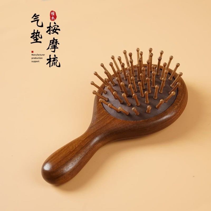 Sandalwood Mini Wooden Hair Brush Detangling Comb